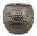 Кашпо для квітів Mercury кераміка 15" куб сріблясто-чорний 62217