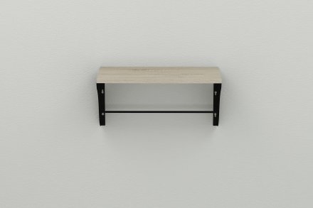 Настінна полиця Ferrum-decor Комфі 260x600x240 метал Чорний ДСП Сонома 16 мм (FRD-102740) Настінна полиця Ferrum-decor Комфі 260x600x240 метал Чорний ДСП Сонома 16 мм (FRD-102740)