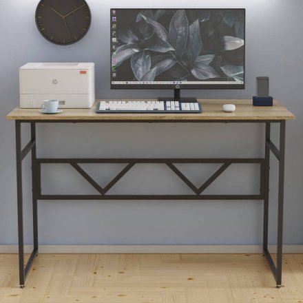Письмовий стіл Ferrum-decor Райан 75x140x70 чорний ДСП Дуб Сонома 16мм (FRD-103722)