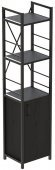 Етажерка 3/34 Ferrum-decor Серії Конект із тумбою 144x34x28 Чорний ДСП Сосна Кембра (FRD-104423)