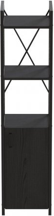 Етажерка 3/34 Ferrum-decor Серії Конект із тумбою 144x34x28 Чорний ДСП Сосна Кембра (FRD-104423)