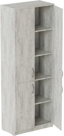 Шафа Анжело Ferrum-decor на 5 полиць із 4 дверима 1900x700x380 ДСП Бетон 16 мм (FRD-105042)