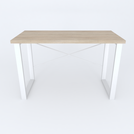 Письмовий стіл Ferrum-decor Драйв 750x1000x700 Білий метал ДСП Дуб Сонома 32 мм (FRD-103376)