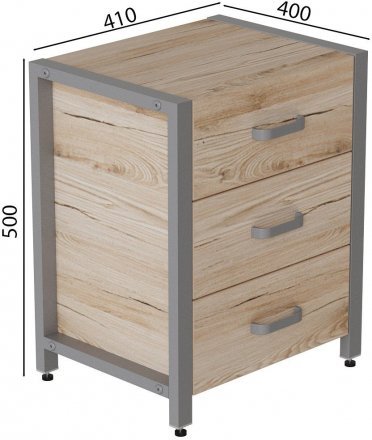 Тумба універсальна Ferrum-decor Вів'єн 3 50x41x40 сірий ДСП Дуб Сан-Марино 16мм (FRD-104197) Тумба універсальна Ferrum-decor Вів'єн 3 50x41x40 сірий ДСП Дуб Сан-Марино 16мм (FRD-104197)