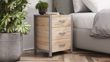 Тумба універсальна Ferrum-decor Вів'єн 3 50x41x40 сірий ДСП Дуб Сан-Марино 16мм (FRD-104197) Тумба універсальна Ferrum-decor Вів'єн 3 50x41x40 сірий ДСП Дуб Сан-Марино 16мм (FRD-104197)