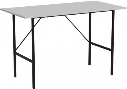 Стіл письмовий Line Тайм Ferrum-decor 750x1200x600 Чорний метал ДСП Біле 16 мм (FRD-104885)