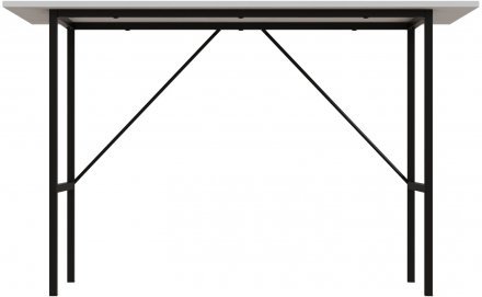 Стіл письмовий Line Тайм Ferrum-decor 750x1200x600 Чорний метал ДСП Біле 16 мм (FRD-104885)
