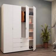 Шафа розпашна для одягу Doros Гелар 155х49,5х203,4 см Білий (DRS-011100) Шафа розпашна для одягу Doros Гелар 155х49,5х203,4 см Білий (DRS-011100)