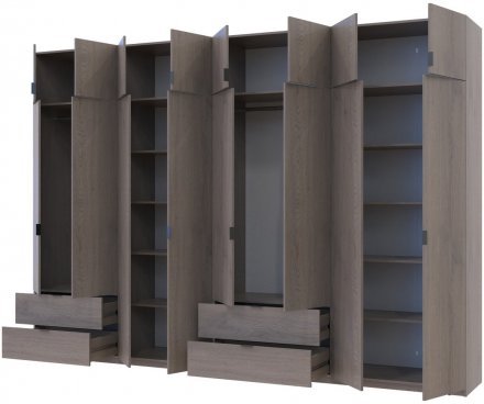 Комплект шаф для одягу Doros Лукас (2 шт.) 340х50х240 см Канноло (DRS-011858) Комплект шаф для одягу Doros Лукас (2 шт.) 340х50х240 см Канноло (DRS-011858)