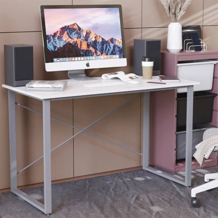 Письмовий стіл Ferrum-decor Дейв 75x120x60 сірий ДСП Біле 16мм (FRD-102368)