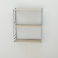 Книжкова полиця універсальна Ferrum-decor Стім 2 74x63x26 сірий ДСП Дуб Сонома 16мм (FRD-104118)