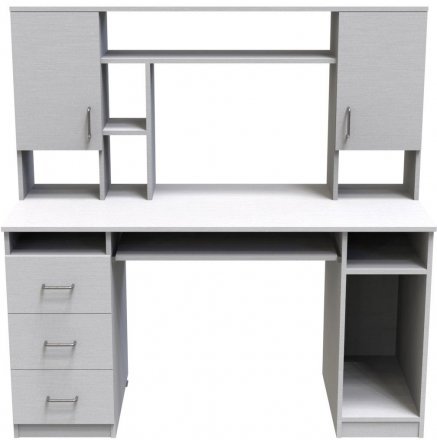 Стіл комп'ютерний Анжело Ferrum-decor 1400x1422x600 ДСП Біле 16 мм (FRD-104704)