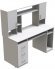 Стіл комп'ютерний Анжело Ferrum-decor 1400x1422x600 ДСП Біле 16 мм (FRD-104704)