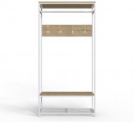 Вішалка модульна підлогова Ferrum-decor Треліс 15 180x90x38 білий ДСП Дуб Сонома 16мм (FRD-104370)