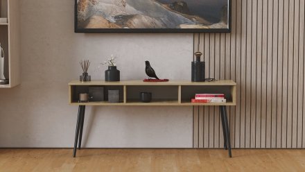 Тумба під телевізор Кентук Ferrum-decor 45x139x38 Чорний метал ДСП Дуб Сонома 16 мм (FRD-106730) Тумба під телевізор Кентук Ferrum-decor 45x139x38 Чорний метал ДСП Дуб Сонома 16 мм (FRD-106730)
