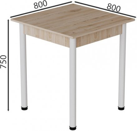 Стіл кухонний Ferrum-decor Агата 75x90x90 Білий ДСП Сан-Марино 16мм (FRD-105638) Стіл кухонний Ferrum-decor Агата 75x90x90 Білий ДСП Сан-Марино 16мм (FRD-105638)