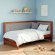 Односпальне дерев'яне ліжко Mebigrand Ліза М6 (права спинка) Яблуня/Аляска 93 (Сірий) 80x160 см MBG-25758
