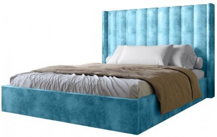 Двоспальне ліжко LION Ніно 180x200 см SILK 502 Бирюзовий (LION-041396) Двоспальне ліжко LION Ніно 180x200 см SILK 502 Бирюзовий (LION-041396)