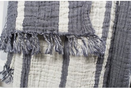 Плед-накидка Cocoon Stripe indigo 130х170 см 2000022196529 Плед-накидка Cocoon Stripe indigo 130х170 см 2000022196529