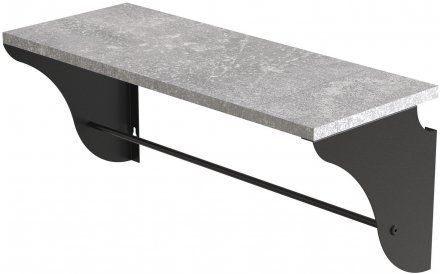 Настінна полиця Ferrum-decor Комфі 260x600x240 метал Чорний ДСП Бетон 16 мм (FRD-102743) Настінна полиця Ferrum-decor Комфі 260x600x240 метал Чорний ДСП Бетон 16 мм (FRD-102743)