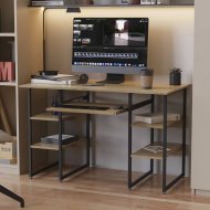 Письмовий стіл Ferrum-decor Тім 75x140x70 чорний ДСП Дуб Сонома 16мм (FRD-103981)