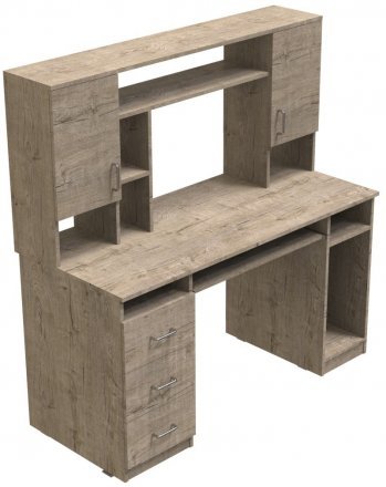 Стіл комп'ютерний Анжело Ferrum-decor 1400x1422x600 ДСП Дуб Сан-Марино 16 мм (FRD-104705)