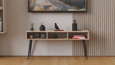 Тумба під телевізор Кентуки Ferrum-decor 45x139x38 Чорний метал ДСП Дуб Сан-Марино 16 мм (FRD-106732) Тумба під телевізор Кентуки Ferrum-decor 45x139x38 Чорний метал ДСП Дуб Сан-Марино 16 мм (FRD-106732)
