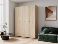 Шафа розпашна для одягу Doros Гелар 155х49,5х203,4 см Дуб сонома (DRS-011102) Шафа розпашна для одягу Doros Гелар 155х49,5х203,4 см Дуб сонома (DRS-011102)
