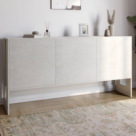 Комод-2 з 3 дверима LION Нобу 160х34х80 см Бетон Style (LION-042291) Комод-2 з 3 дверима LION Нобу 160х34х80 см Бетон Style (LION-042291)