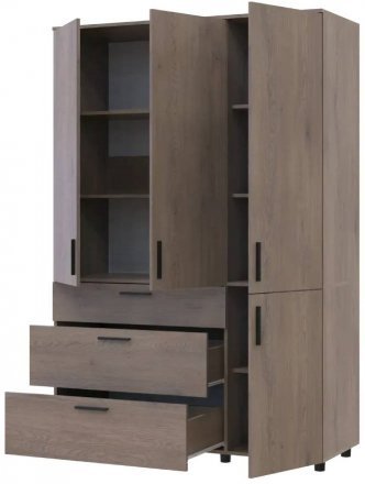 Шафа для одягу Doros Торн Кремона Канноло 3 ДСП/3Ш (полиці) 135х51.6х200 (DRS-012068) Шафа для одягу Doros Торн Кремона Канноло 3 ДСП/3Ш (полиці) 135х51.6х200 (DRS-012068)