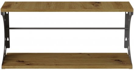 Настінна полиця Ferrum-decor Букін 330x500x240 метал Сірий ДСП Дуб Артизан 16 мм (FRD-102861)