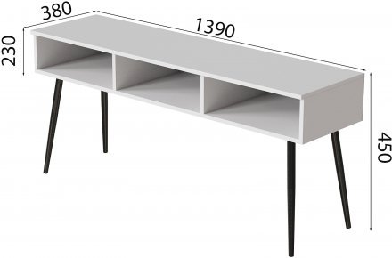 Тумба під телевізор Кентук Ferrum-decor 45x139x38 Чорний метал ДСП Білий 16 мм (FRD-106733) Тумба під телевізор Кентук Ferrum-decor 45x139x38 Чорний метал ДСП Білий 16 мм (FRD-106733)