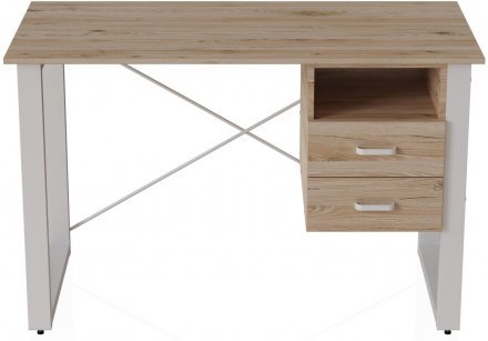 Письмовий стіл із ящиками Ferrum-decor Оскар 750x1200x700 метал Білий ДСП Дуб Сан-Марино 16 мм (FRD-103263) Письмовий стіл із ящиками Ferrum-decor Оскар 750x1200x700 метал Білий ДСП Дуб Сан-Марино 16 мм (FRD-103263)