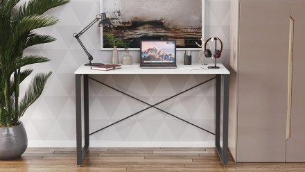 Письмовий стіл Ferrum-decor Серії Конект 75x120x600 чорний ДСП Біле 16мм (FRD-104201) Письмовий стіл Ferrum-decor Серії Конект 75x120x600 чорний ДСП Біле 16мм (FRD-104201)