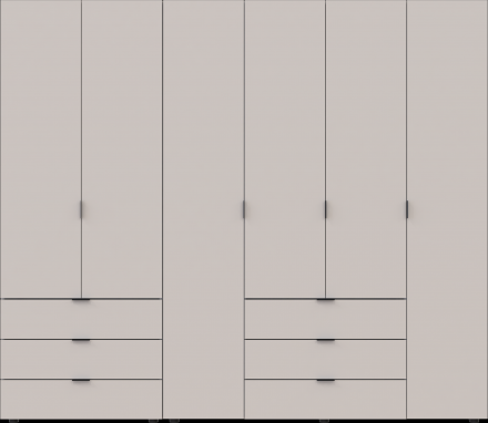 Комплект шаф для одягу Doros Гелар (2 шт.) 232,5х49,5х203,4 см Кашемір (DRS-011240) Комплект шаф для одягу Doros Гелар (2 шт.) 232,5х49,5х203,4 см Кашемір (DRS-011240)
