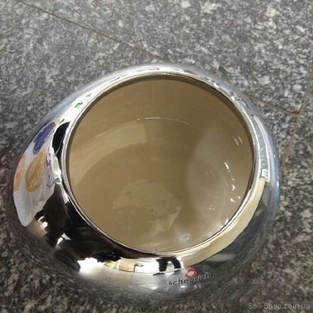 Кашпо для квітів Mirror Silver кераміка 18 дзеркальний 58174 Кашпо для квітів Mirror Silver кераміка 18 дзеркальний 58174