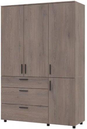 Шафа для одягу Doros Торн Кремона Канноло 3 ДСП/3Ш (штанга) 135х51.6х200 (DRS-012069) Шафа для одягу Doros Торн Кремона Канноло 3 ДСП/3Ш (штанга) 135х51.6х200 (DRS-012069)
