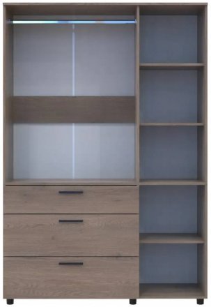 Шафа для одягу Doros Торн Кремона Канноло 3 ДСП/3Ш (штанга) 135х51.6х200 (DRS-012069) Шафа для одягу Doros Торн Кремона Канноло 3 ДСП/3Ш (штанга) 135х51.6х200 (DRS-012069)
