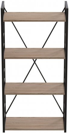 Етажерка 4/60 Ferrum-decor Серії Конект 120x60x28 чорний ДСП Дуб Сан-Марино 16мм (FRD-104237)