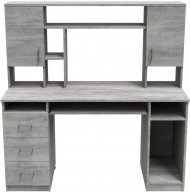 Стіл комп'ютерний Анжело Ferrum-decor 1400x1422x600 ДСП Бетон 16 мм (FRD-104709) Стіл комп'ютерний Анжело Ferrum-decor 1400x1422x600 ДСП Бетон 16 мм (FRD-104709)