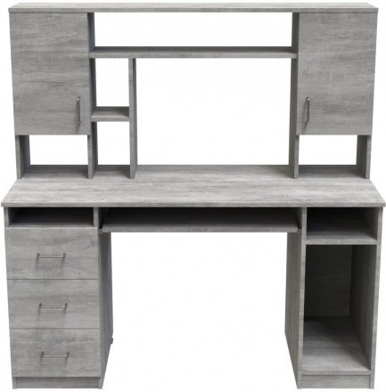 Стіл комп'ютерний Анжело Ferrum-decor 1400x1422x600 ДСП Бетон 16 мм (FRD-104709)