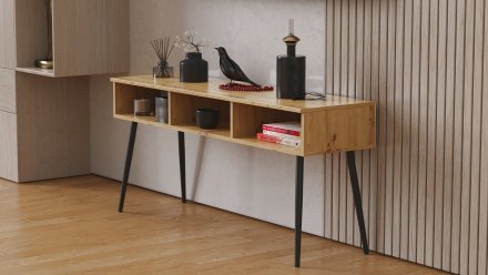 Тумба під телевізор Кентуки Ferrum-decor 45x139x38 Чорний метал ДСП Дуб Артизан 16 мм (FRD-106734) Тумба під телевізор Кентуки Ferrum-decor 45x139x38 Чорний метал ДСП Дуб Артизан 16 мм (FRD-106734)