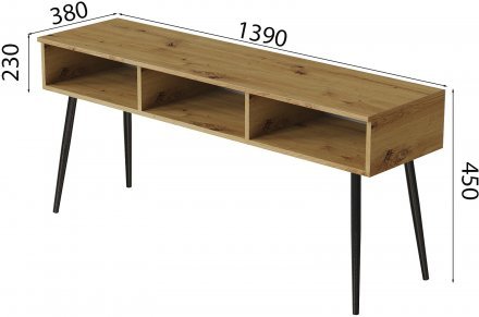 Тумба під телевізор Кентуки Ferrum-decor 45x139x38 Чорний метал ДСП Дуб Артизан 16 мм (FRD-106734) Тумба під телевізор Кентуки Ferrum-decor 45x139x38 Чорний метал ДСП Дуб Артизан 16 мм (FRD-106734)