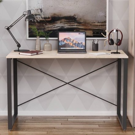 Письмовий стіл Ferrum-decor Серії Конект 75x120x60 чорний ДСП Дуб Сан-Марино 16мм (FRD-104202)