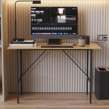 Стіл письмовий Line Тайм Ferrum-decor 750x1200x600 Чорний метал ДСП Дуб Артизан 16 мм (FRD-104890) Стіл письмовий Line Тайм Ferrum-decor 750x1200x600 Чорний метал ДСП Дуб Артизан 16 мм (FRD-104890)