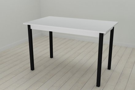 Стіл кухонний Ferrum-decor Маріо 75x120x60 Чорний ДСП Біле 16мм (FRD-106194) Стіл кухонний Ferrum-decor Маріо 75x120x60 Чорний ДСП Біле 16мм (FRD-106194)