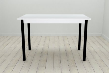 Стіл кухонний Ferrum-decor Маріо 75x120x60 Чорний ДСП Біле 16мм (FRD-106194) Стіл кухонний Ferrum-decor Маріо 75x120x60 Чорний ДСП Біле 16мм (FRD-106194)