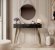 Стіл туалетний Perfect Home Ланте / Lante 1S/100 з 1 шухлядою і золотими ніжками Чорний (PFH-091196)
