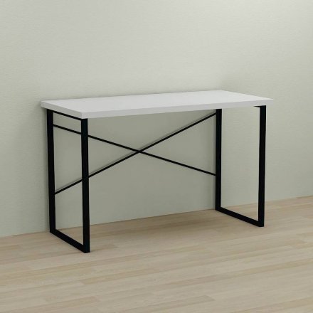 Письмовий стіл Ferrum-decor Дейв 76x100x60 чорний ДСП Біле 32мм (FRD-101969)