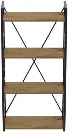 Етажерка 4/60 Ferrum-decor Серії Конект 120x60x28 чорний ДСП Дуб Артизан 16мм (FRD-104238)